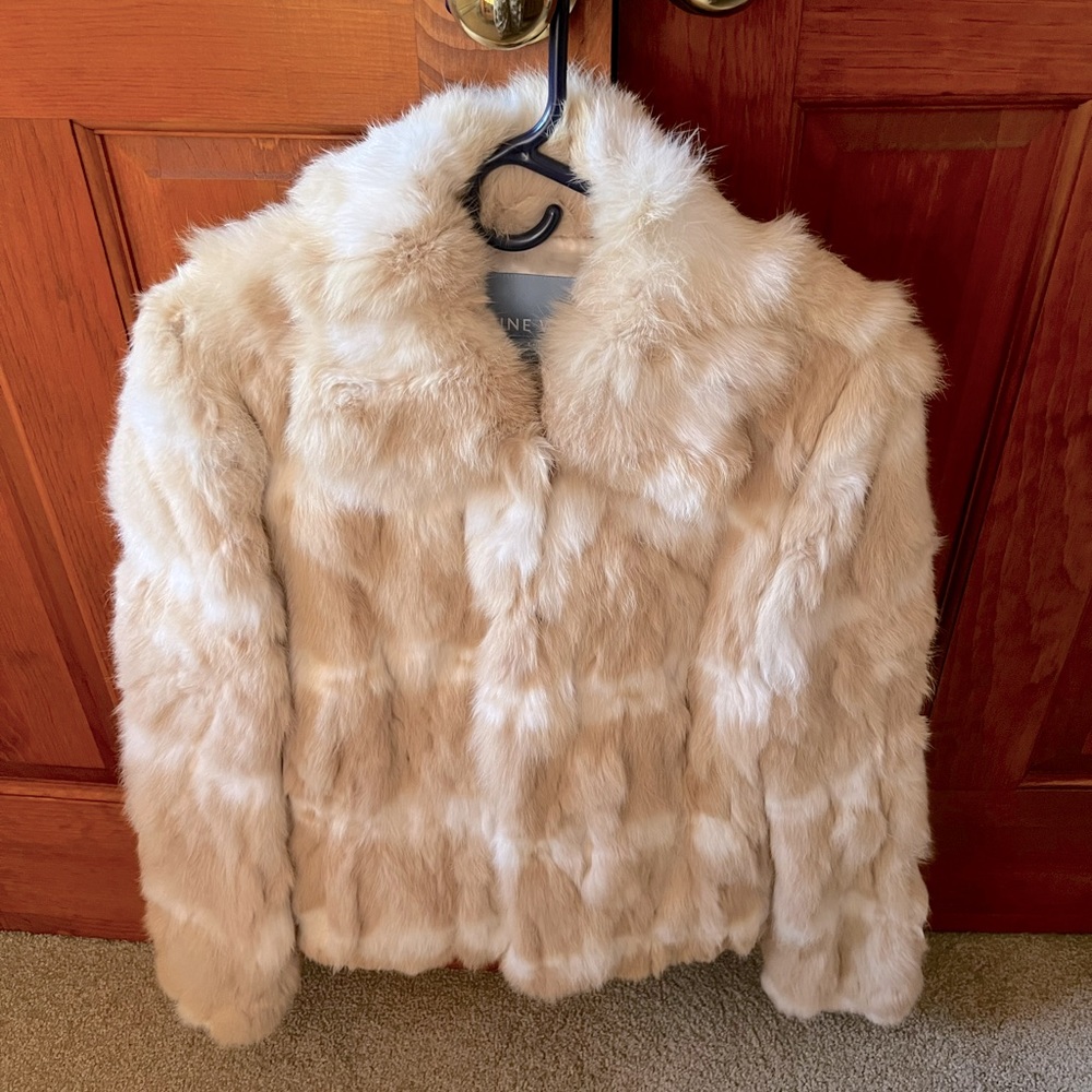 REAL rabbit fur jacket by Nine West